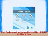 Tier1 Replacement for Lennox 20x26x5 Merv 8 X0587 Air Filter 2 Pack