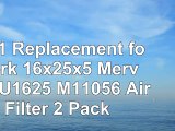 Tier1 Replacement for York 16x25x5 Merv 11 MU1625  M11056 Air Filter 2 Pack