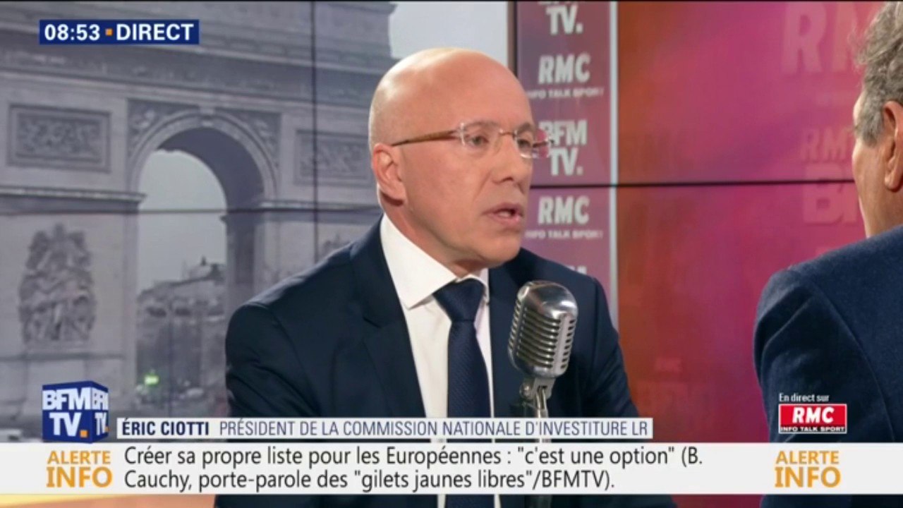 Bellamy, tête de liste LR aux européennes ? "Une candidature de qualité" selon Éric Ciotti