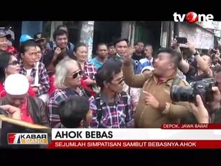 Antusias Simpatisan Sambut Bebasnya Ahok