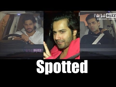 Varun and Sidharth spotted leaving Karan Johar's house along with Karan himself