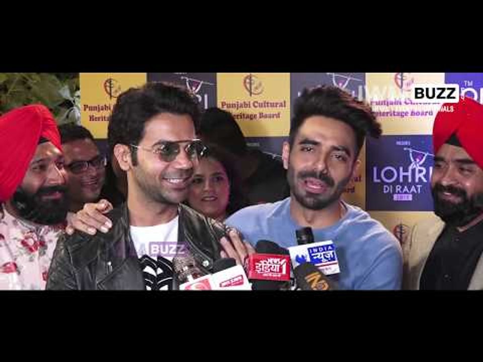 Aparshakti,Tusshar and Raj Kumar Rao at Lohri celebration