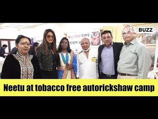 Neetu Chandra at the tobacco free autorickshaw camp