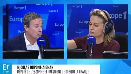 Nicolas Dupont-Aignan sur la liste "gilets jaunes" : "La seule chose que je leur demande, c’est qu’ils clarifient leurs idées pour que les Français puissent juger"