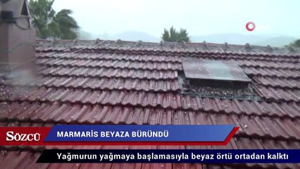 Marmaris bu sabah beyaza büründü