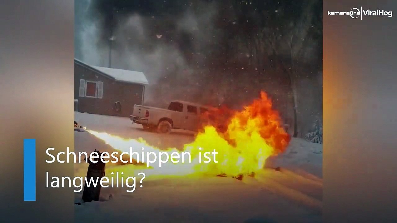 Flammenwerfer statt Schneeschippen