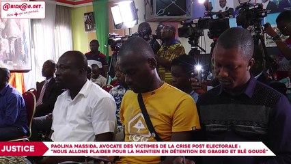 CPI : Paolina massida, avocate des victimes de la crise post électorale, "Nous allons plaider pour la maintien en détention de Gbagbo et Blé Goudé"