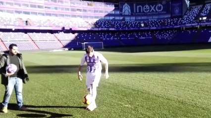 Presentación de Hervías con el Real Valladolid