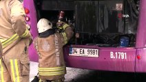 Fatih'te seyir halindeki İETT otobüsünde yangın çıktı