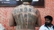 Indian man gets the names of more than 500 fallen soldiers tattooed on his body