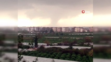 Kumluca ve Finike'de çıkan hortum kamerada