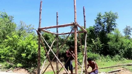 Construa o tanque de chuveiro n piscina subterrânea