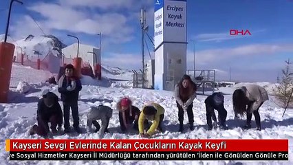 Kayseri Sevgi Evlerinde Kalan Çocukların Kayak Keyfi
