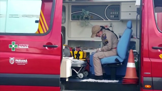 Trabalhador cai de andaime e tem suspeita de fratura