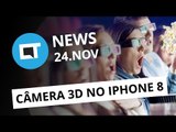 iPhone 8 com sistema de câmeras 3D da Apple e LG; Preço do Nintendo Switch e   [CTNews]