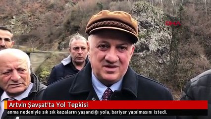 Artvin Şavşat'ta Yol Tepkisi