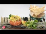 Versão Mulher:  Tartar de Salmão com Guacamole