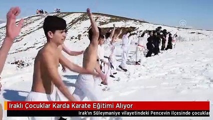 Iraklı Çocuklar Karda Karate Eğitimi Alıyor
