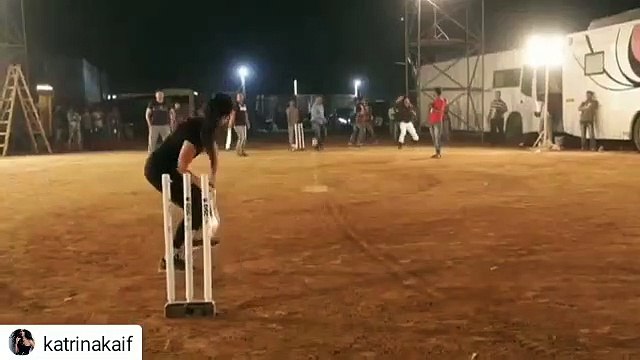 Bollywood Barbie Doll Katrina Kaif playing cricket , video viral