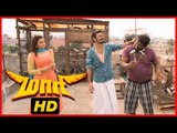 Maari Tamil Movie | Scenes | Kajal Aggarwal comes to work for Dhanush | Robo Shankar