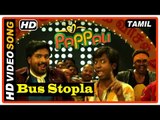 Pappali Tamil Movie | Scenes | Mirchi Senthil and Jagan at the pub | Bus Stopla Song | Velmurugan