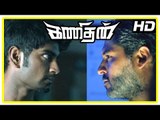 Kanithan Tamil movie | Scenes | Atharva saves Karunakaran | Tarun locates camera at his consultancy