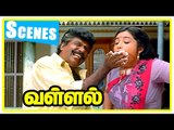 Vallal Tamil Movie Scenes | Manivannan decides to avenge Sathyaraj | Meena saves the villagers