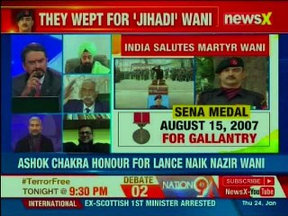 First Indian Kashmiri to get Ashok Chakra, why so silent Pakistan lovers?| Full debate |Nation At 9