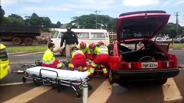 Grave colisão de trânsito é registrada na BR-277