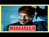 Maharaja Tamil Movie | Scenes | Sathya celebrates Nassar's birthday and offers him job | Karunas