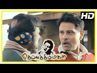 Deiva Thirumagal Tamil movie | scenes | Krishna Kumar sends Vikram to hospital | M S Bhaskar