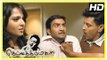 Deiva Thirumagal Tamil movie | scenes | Vikram and Anushka come to meet Vikram's friends in hotel
