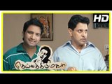 Deiva Thirumagal Tamil movie | scenes | Anushka gives training to Vikram | Santhanam