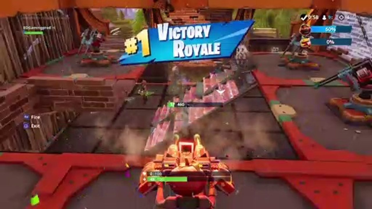 Getting my first victory royale in fortnite