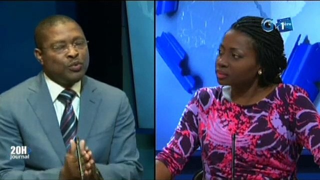 RTG - Monsieur Gauthier Mbile Ondjal sur le plateau du journal télévisé