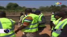 ORTM - Visite de la Ministre des infrastructures sur le chantier de la route de Kangaba-Djoulafondo
