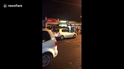Scores of youths smash up Subway shop in East London