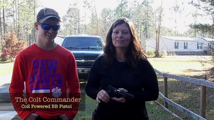 Shooting the Colt Commander Co2 BB Pistol!