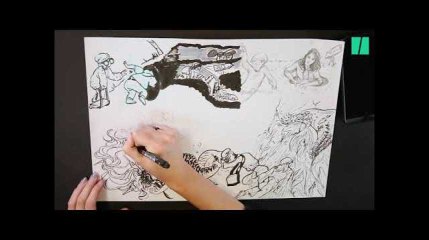 Festival d'Angoulême: les dessinateurs du Cesan se prêtent au jeu du "cadavre exquis"