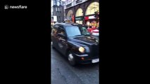 London cabbies block Tottenham Court Road over planned ban on cars, lorries and taxis