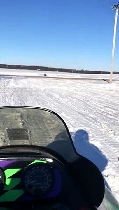 Snowmobile Dumps its Rider and Keeps Rolling
