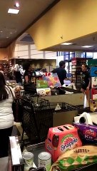 Woman Throws Groceries at Cashier in Fit of Rage