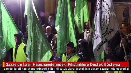 Gazze'de İsrail Hapishanelerindeki Filistinlilere Destek Gösterisi