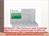 FilterBuy AFB MERV 8 16x20x1 Pleated AC Furnace Air Filter Pack of 4 Filters 16x20x1