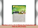 18x24x1 177 x 237 Filtrete Dust Reduction 600 Filter by 3M 6 Pack