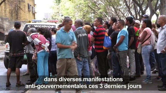 Réactions dans les rues de Caracas après les manifestations