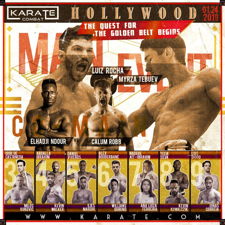 KARATE COMBAT: HOLLYWOOD - Live on Jan. 24, 2019 - 10pm /7pm ET/PT