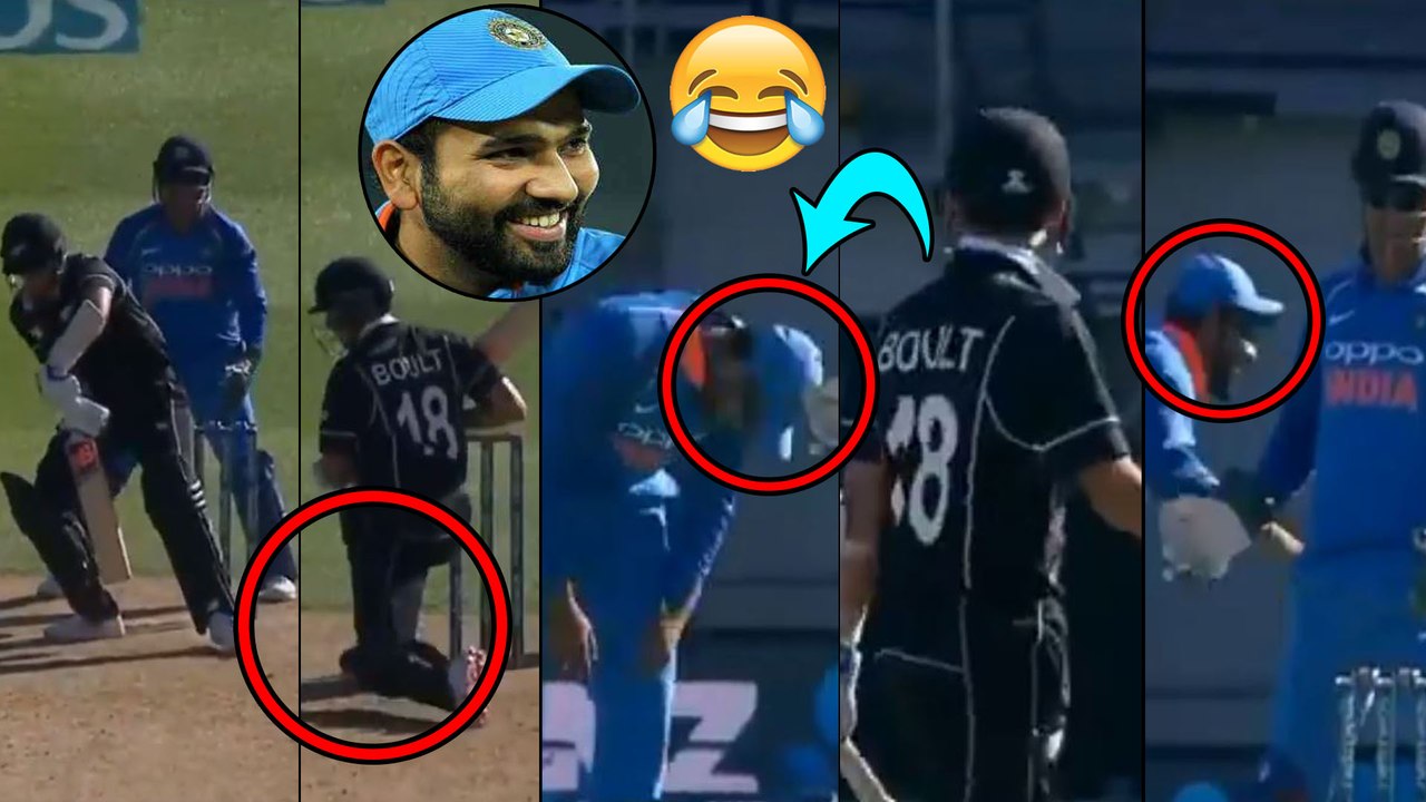 Ind vs NZ: Trent Boult Comes Up With An Unusual Shot, Rohit Sharma Can’t Stop Laughing!!