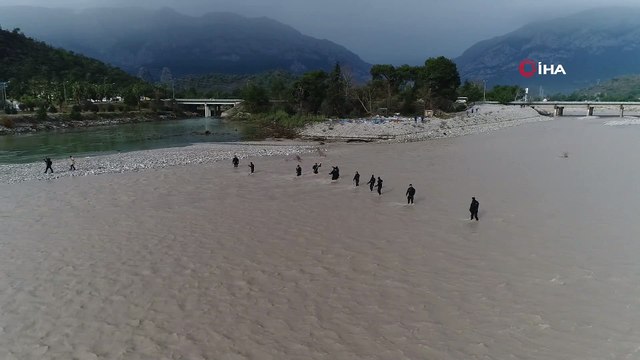 Hortumda kaybolan Buse’nin arama çalışmaları havadan görüntülendi