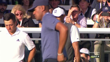 Le coup du jour pour Tiger Woods sur le 11 de Torrey Pines Sud